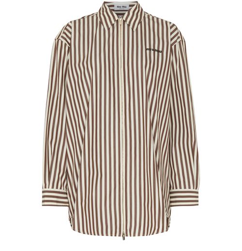 MIU MIU Striped cotton shirt