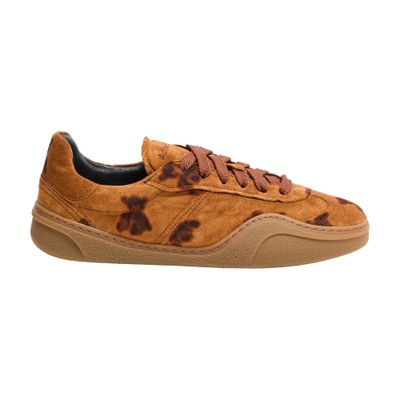 Acne Studios Bars Bear Print Winter Sneakers Rust Brown In Brown