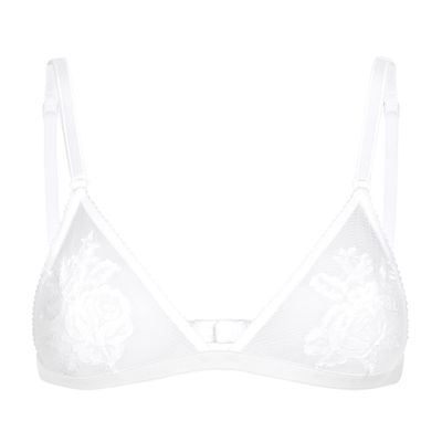 DOLCE & GABBANA LACE AND TULLE TRIANGLE BRA