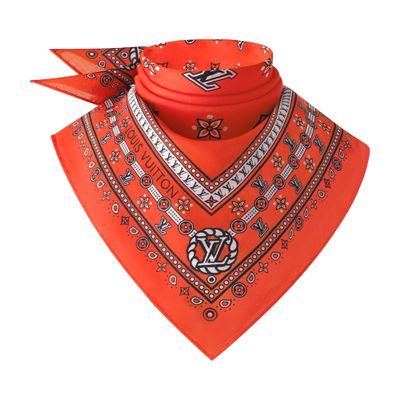 Louis Vuitton Lv Bandana Square 55 In Red