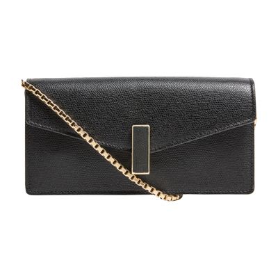 Valextra Iside Pouch With Chain In Black