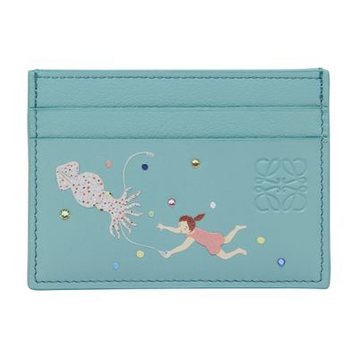 Loewe X Suna Fujita - Fonds Marins Simple Open Cardholder In Blue