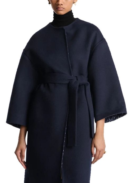 DIOR Woll and silk Coat with Belt 