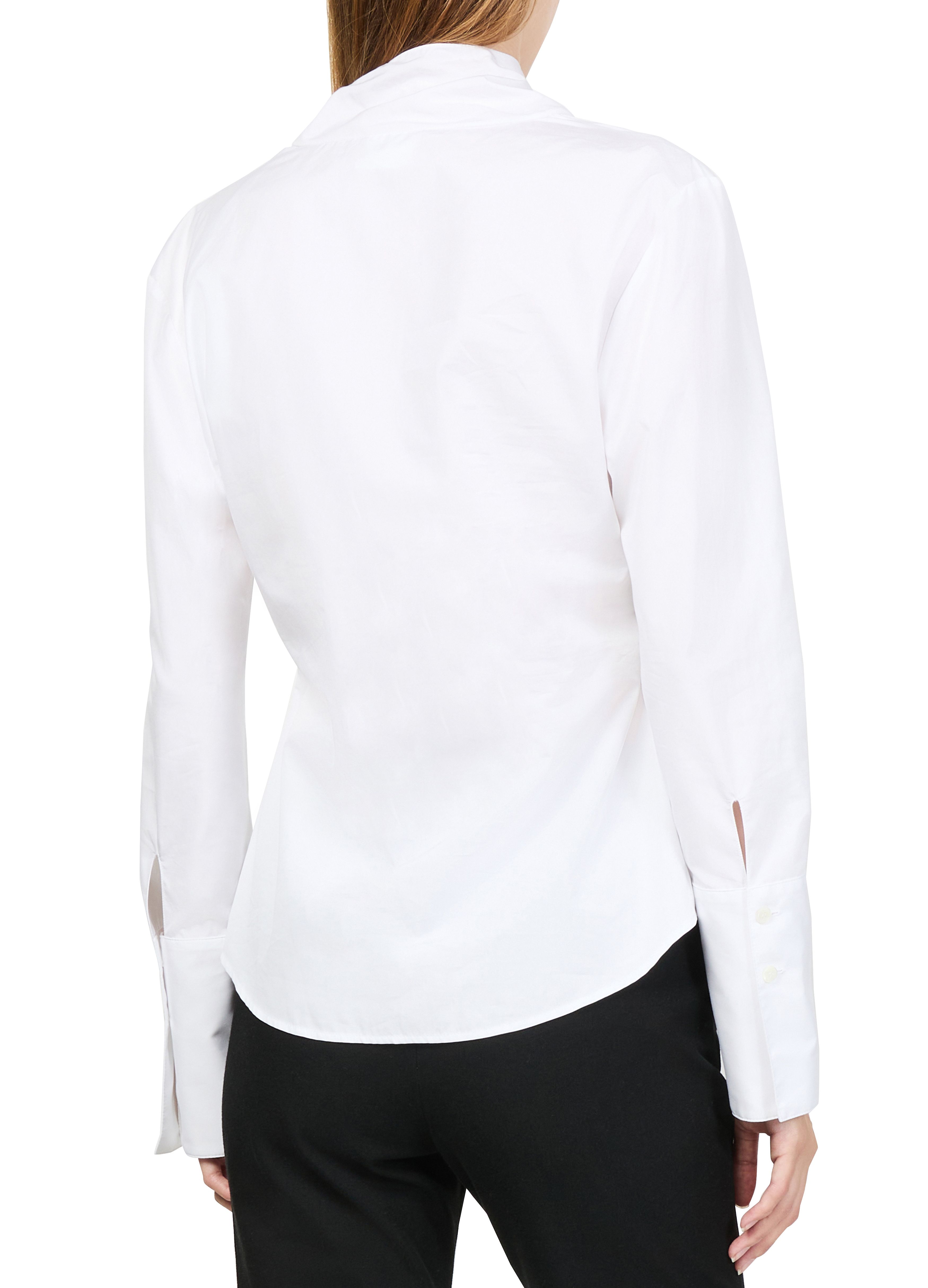 Knotted poplin blouse thumbnail 5
