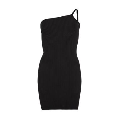 Courrèges Loop Rib Knit Skirt In Black