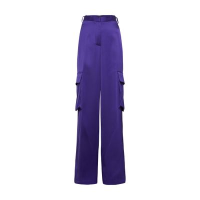 Shop Versace Duchesse Large Pants In Bright Dark Orchid