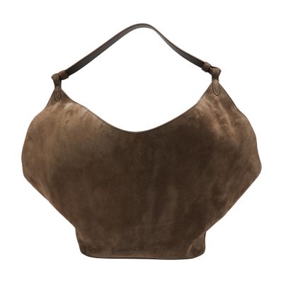 Khaite Medium Lotus Nabuk Bag In Brown