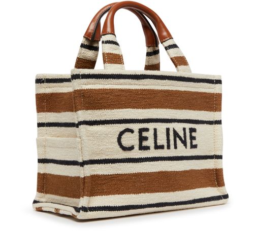 CELINE Small cabas Thais in striped textile with celine jacquard