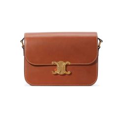 Celine Women Bucket Triomphe in Natural Calfskin-Brown