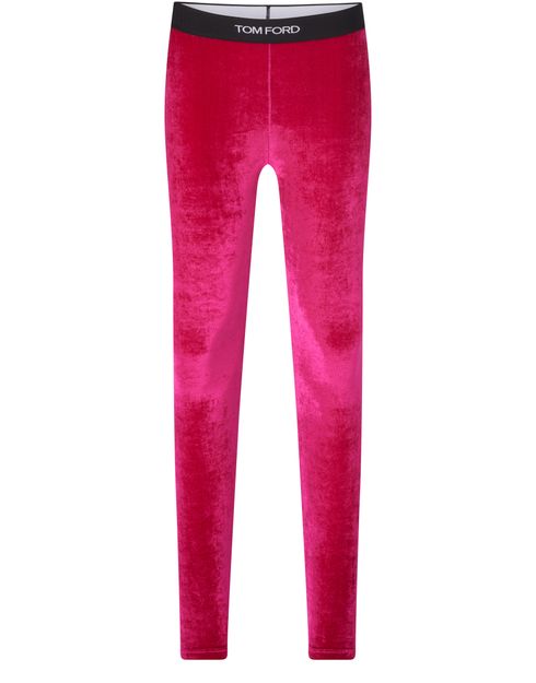 TOM FORD Logo Band Velvet Leggings - Bergdorf Goodman