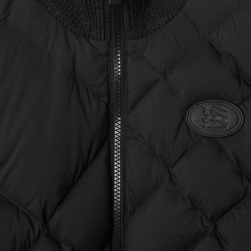 BURBERRY Check-stitch Nylon and Wool Jacket