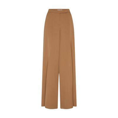Max Mara Ninfa Gabardine Wool Pants In Beige