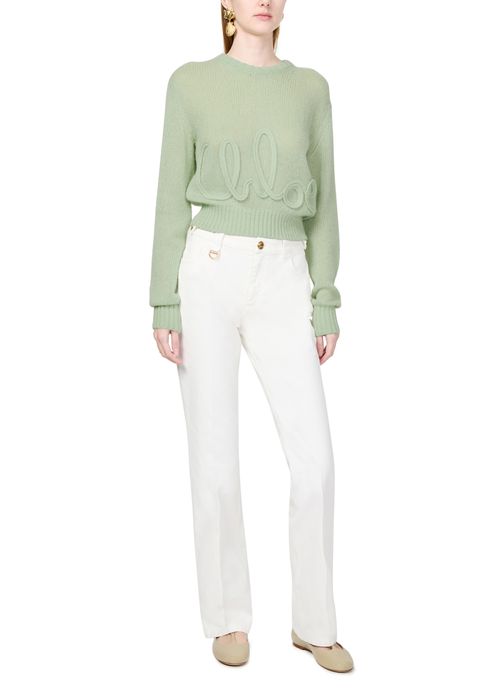 CHLOE Logo wool and silk sweater