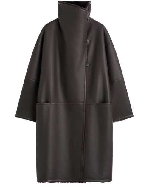 TOTEME Shearling wrap coat