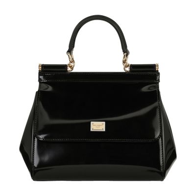 Dolce & Gabbana Small Sicily Handbag In Black