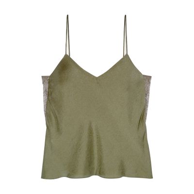 Ba&sh Clarisse Top In Kaki In Green
