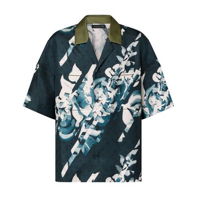 Louis Vuitton Monogram Printed Short-sleeved Silk Shirt
