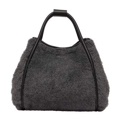 Max Mara Tmarin Small Teddy Tote Bag In Grey