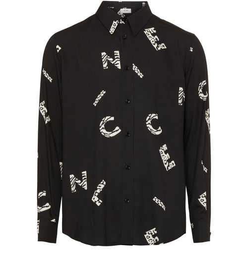 CELINE Locker geschnittenes hemd aus viskose mit print