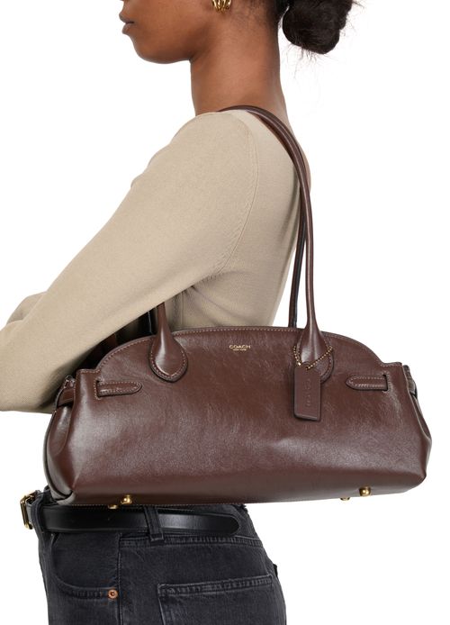 COACH Empire carryall 34 glazed leather shoulder bag