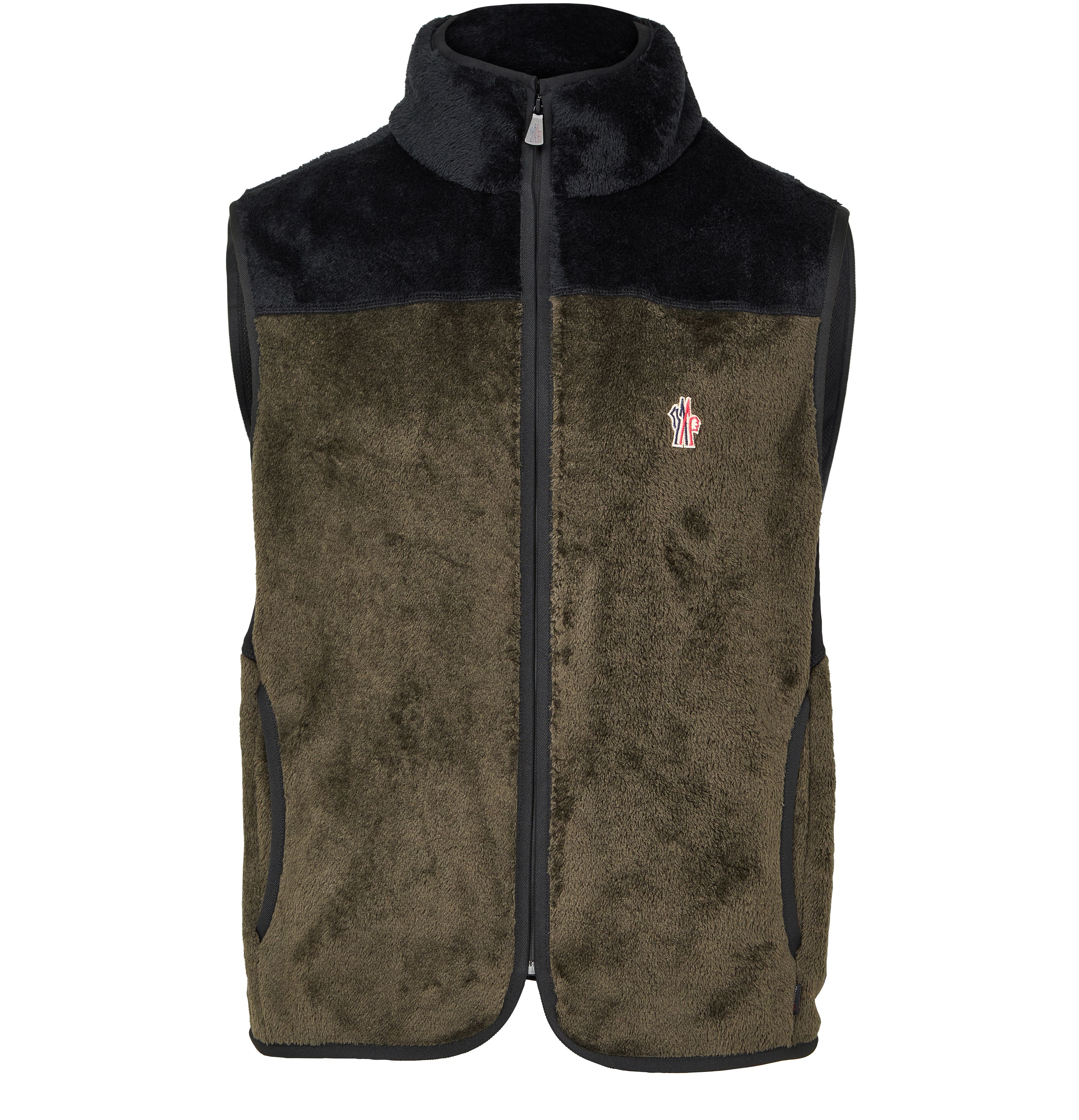 Zipped-up sleeveless jacket