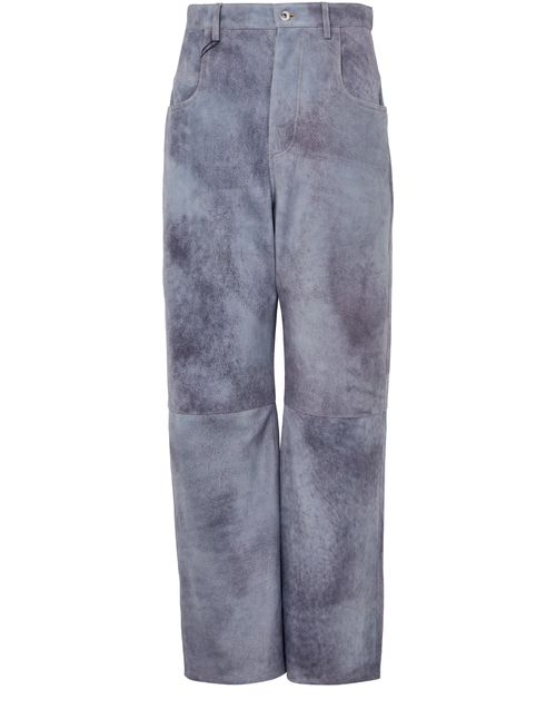 Bottega Veneta — Cloudy Suede Trousers (Blue)