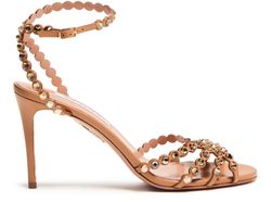 アクアズーラ クリスタルジェリーサンダル AQUAZZURA Tequila crystal-embellished PVC and metallic