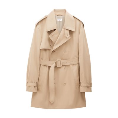 Filippa K Cropped Trench Coat In Beige