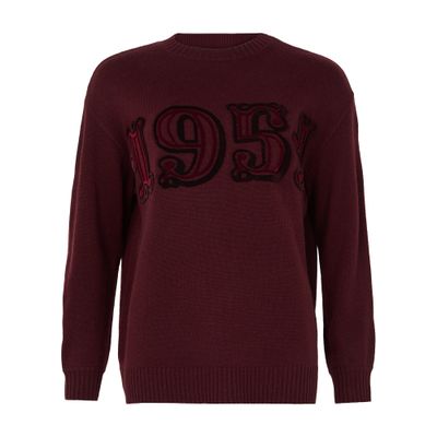 Max Mara Fido Round Neck Sweater In Red