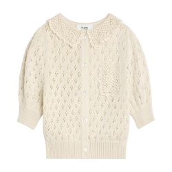 ワンピース CELINE | MINI DRESS IN COTTON POINTELLE 2AE9S844X.01OW Women's Mini dress in cotton pointelle | CELINE | 24S