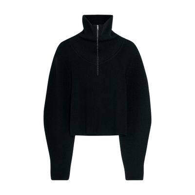 Lemaire Zipped Sweater In Black