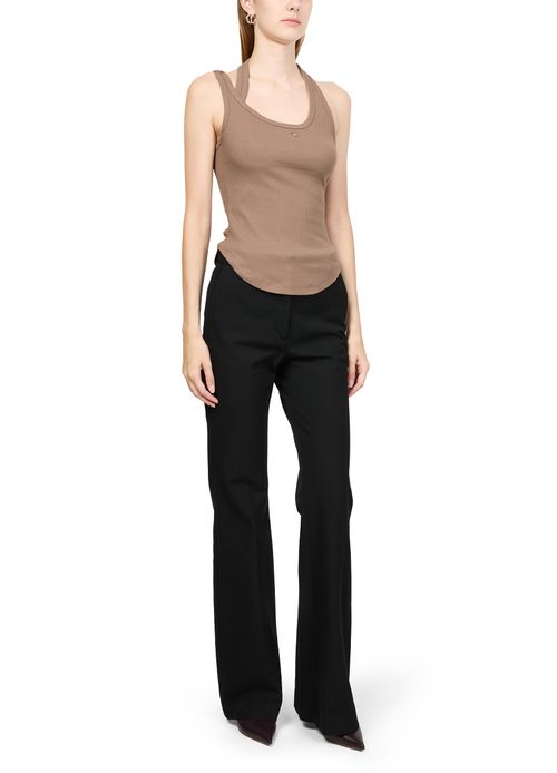 COURREGES Undressed 90's rib buckle tank top