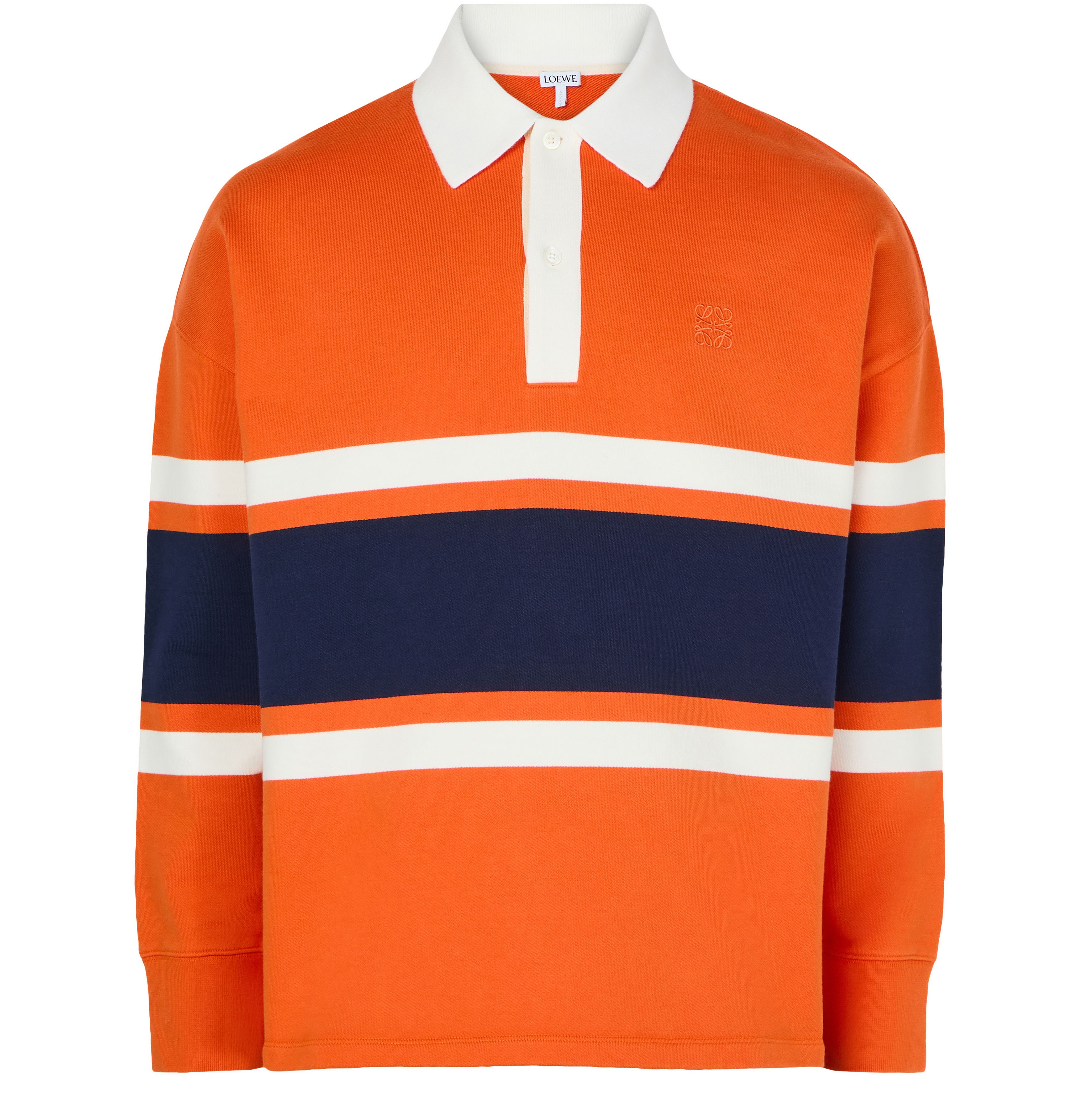 Long sleeve polo shirt in cotton