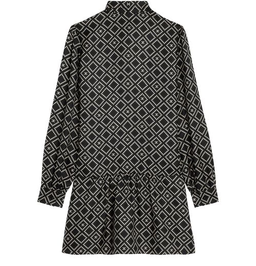 CELINE Basque mini dress in silk twill