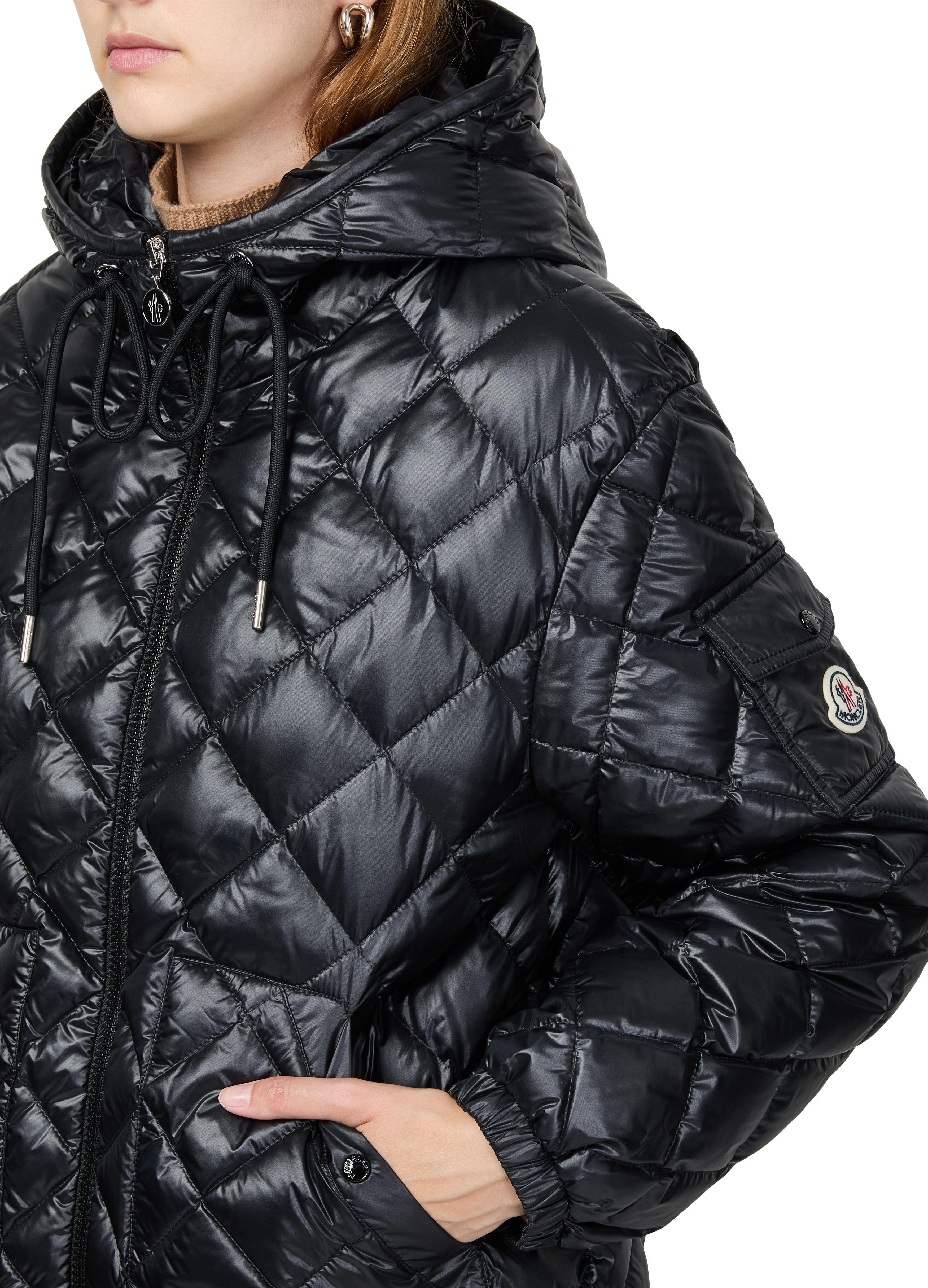 Short quilted hooded down jacket thumbnail 4
