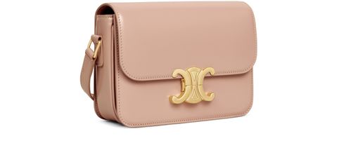 CELINE Triomphe 缎面小牛皮中小号皮包