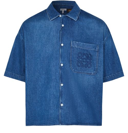 LOEWE Kurzarmhemd Anagram aus Denim