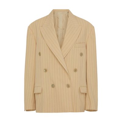 Isabel Marant Pinstriped Blazer In Light_yellow_pink