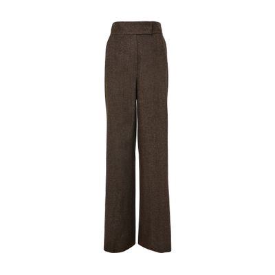 Max Mara Billy Wide Leg Pants In Brown