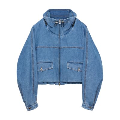 Loewe Denim Bomber Jacket In Blue