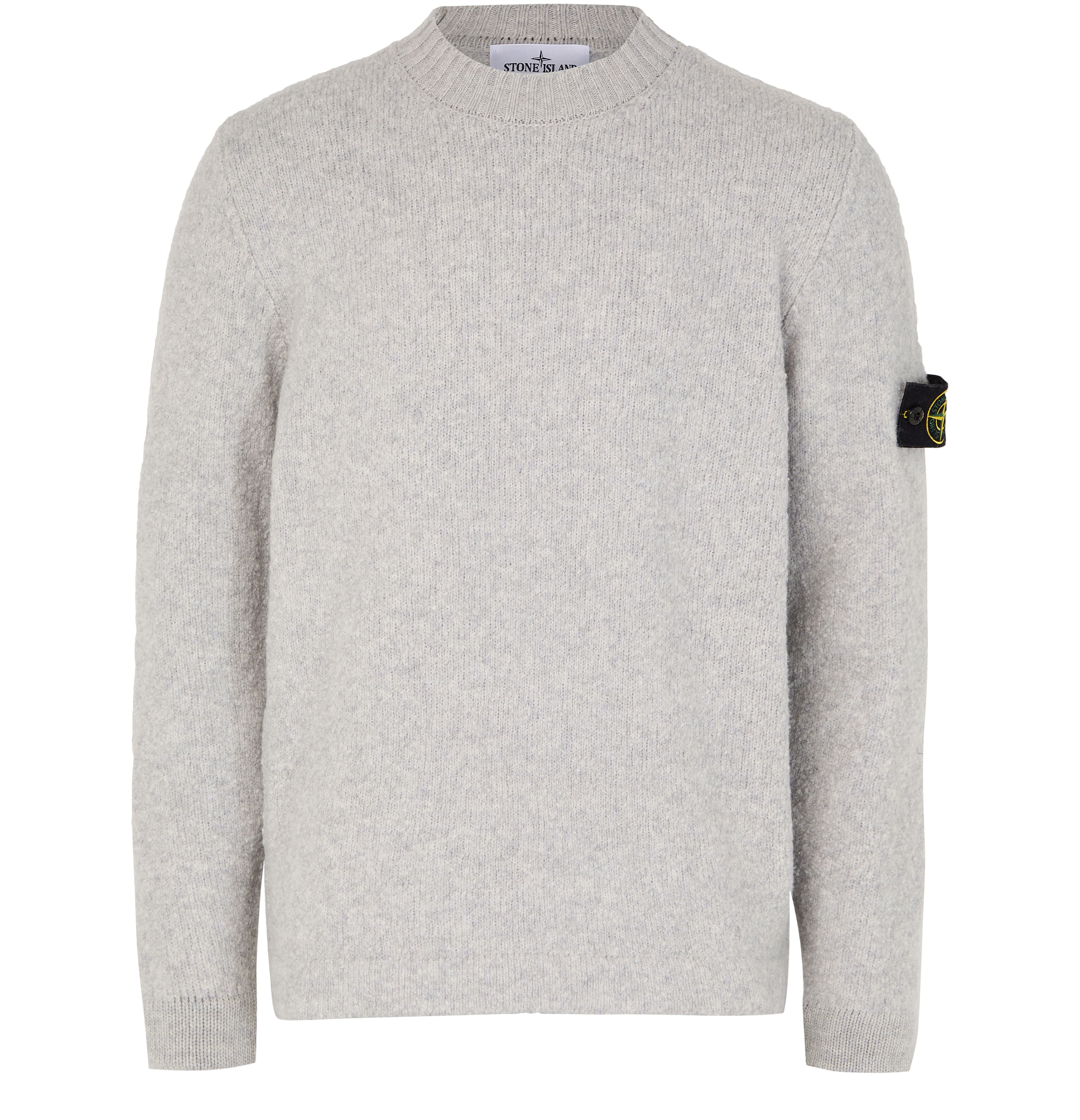 Logo patch crew neck sweater