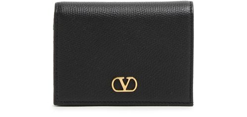 VALENTINO GARAVANI Vlogo Signature 法式翻盖钱包