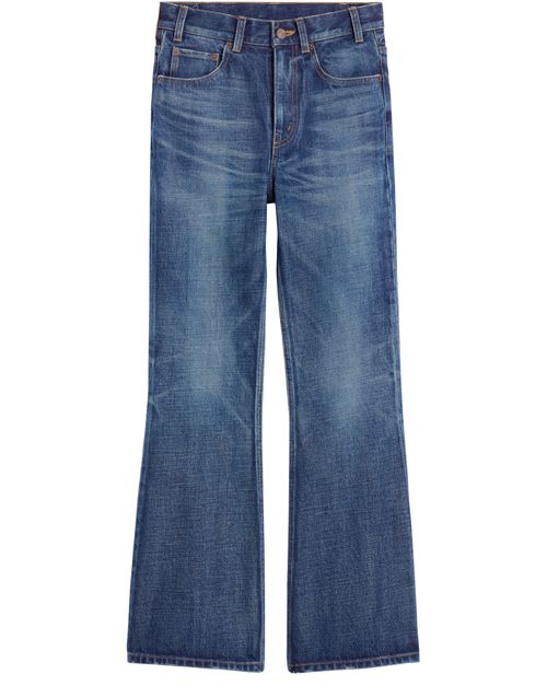 CELINE Bootcut jeans in dark union wash denim