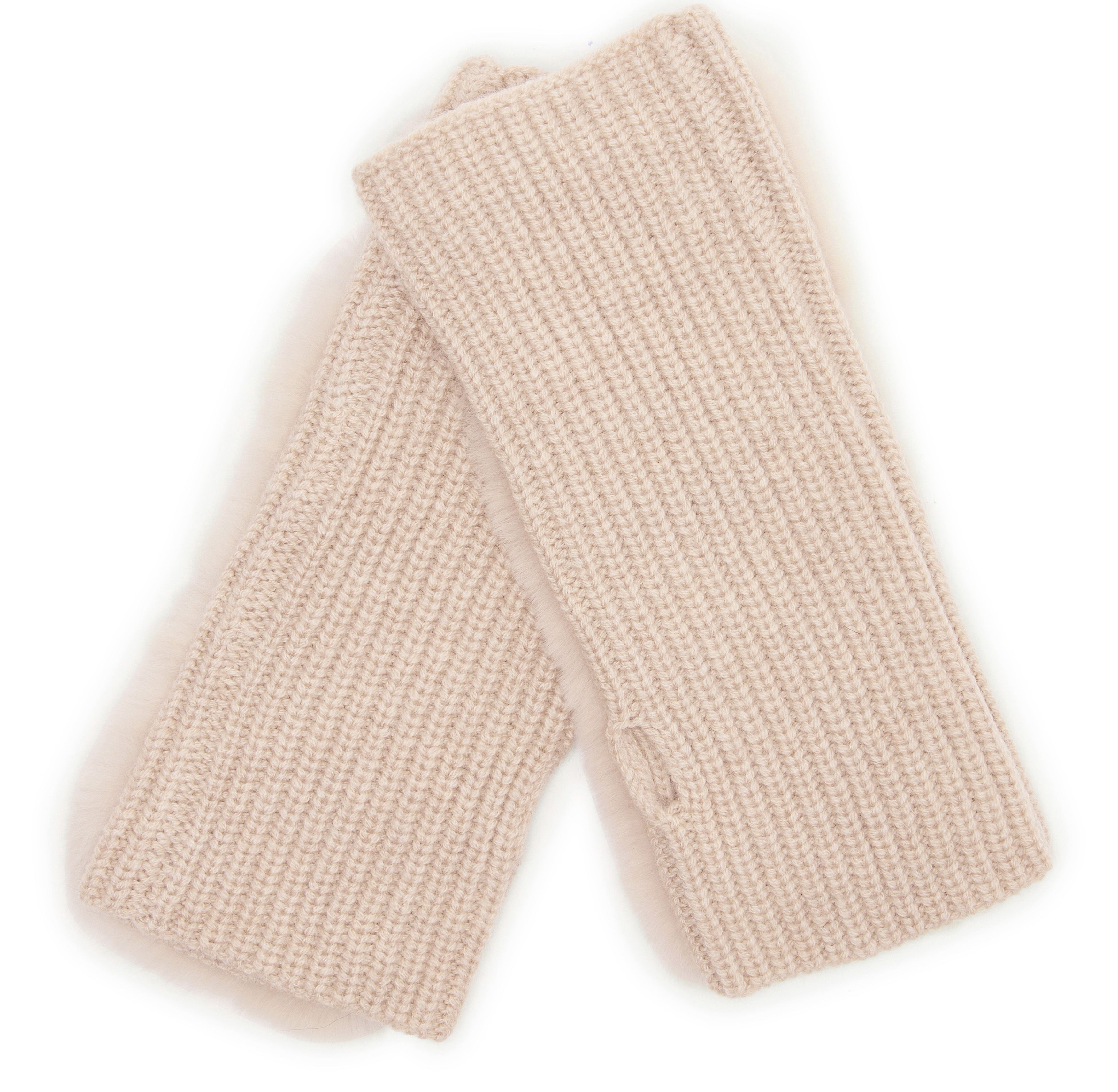 Rex rabbit fur mittens 3