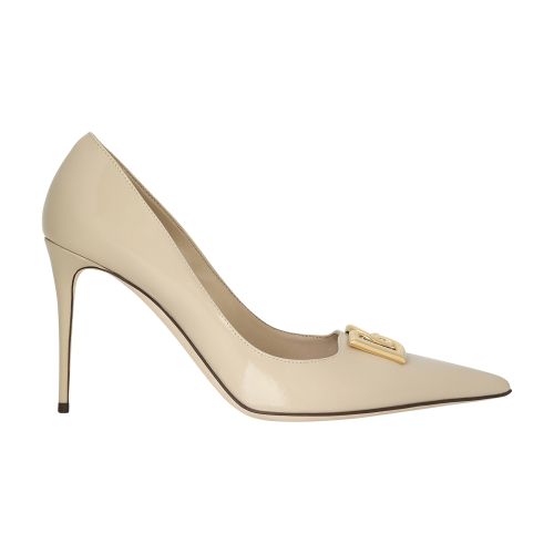 Dolce & Gabbana Polished Calfskin Pumps In Cappuccino