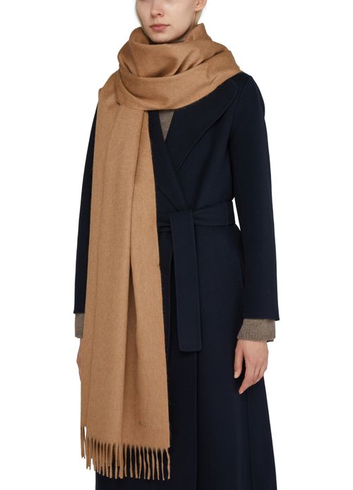 MAX MARA Tartan logo scarf
