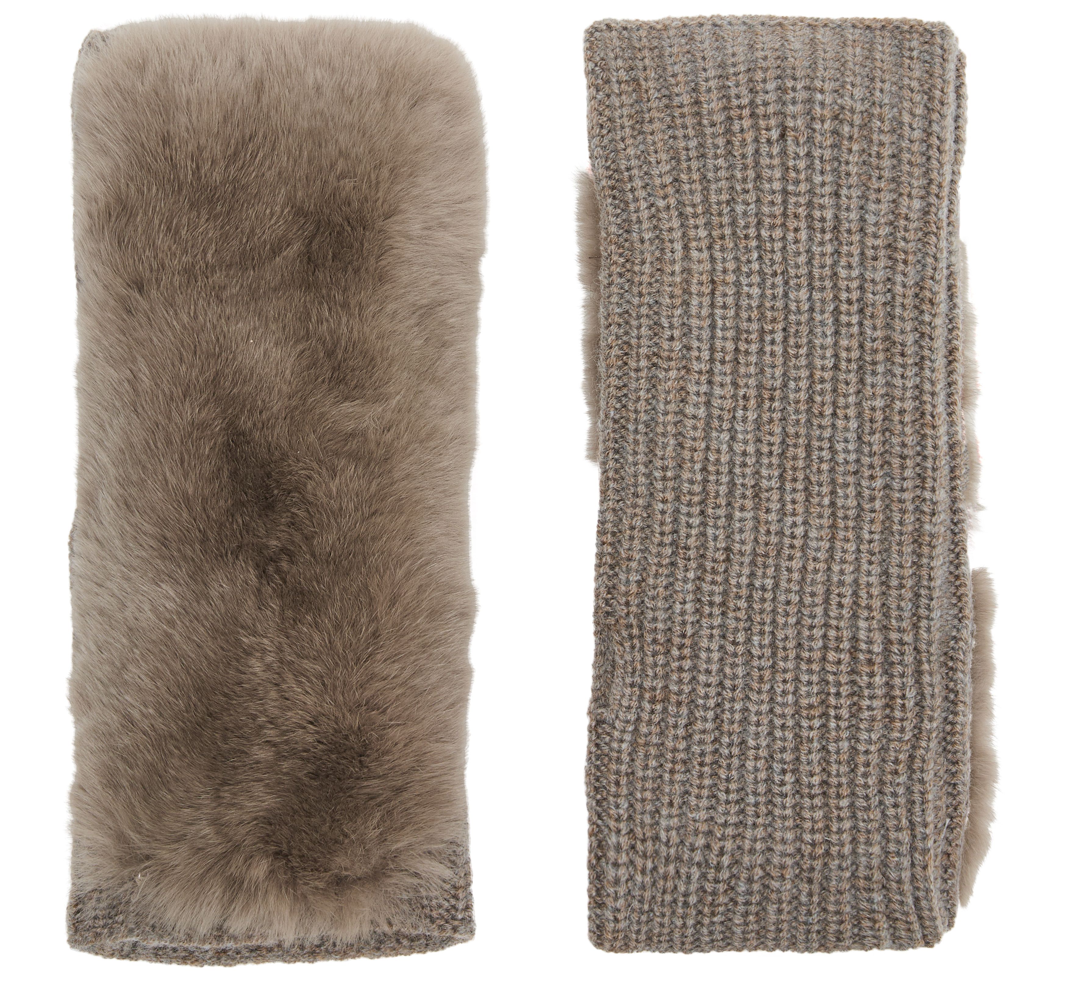 Rex rabbit fur mittens 2