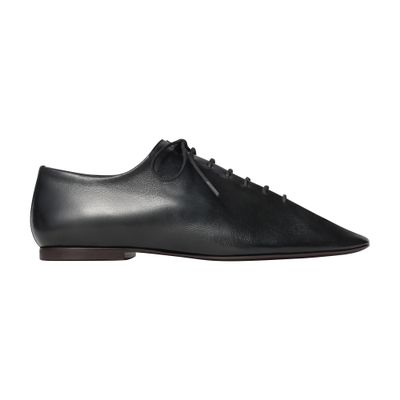 Lemaire Souris Classic Flat Derbies Made Of Lambskin In Black
