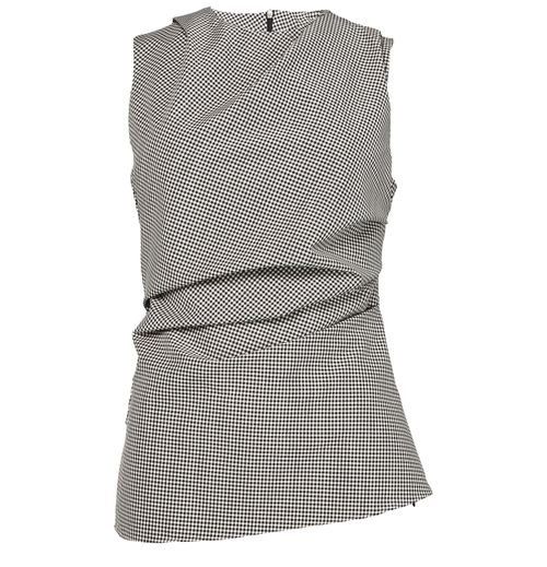 ROHE Check top with cowl neck