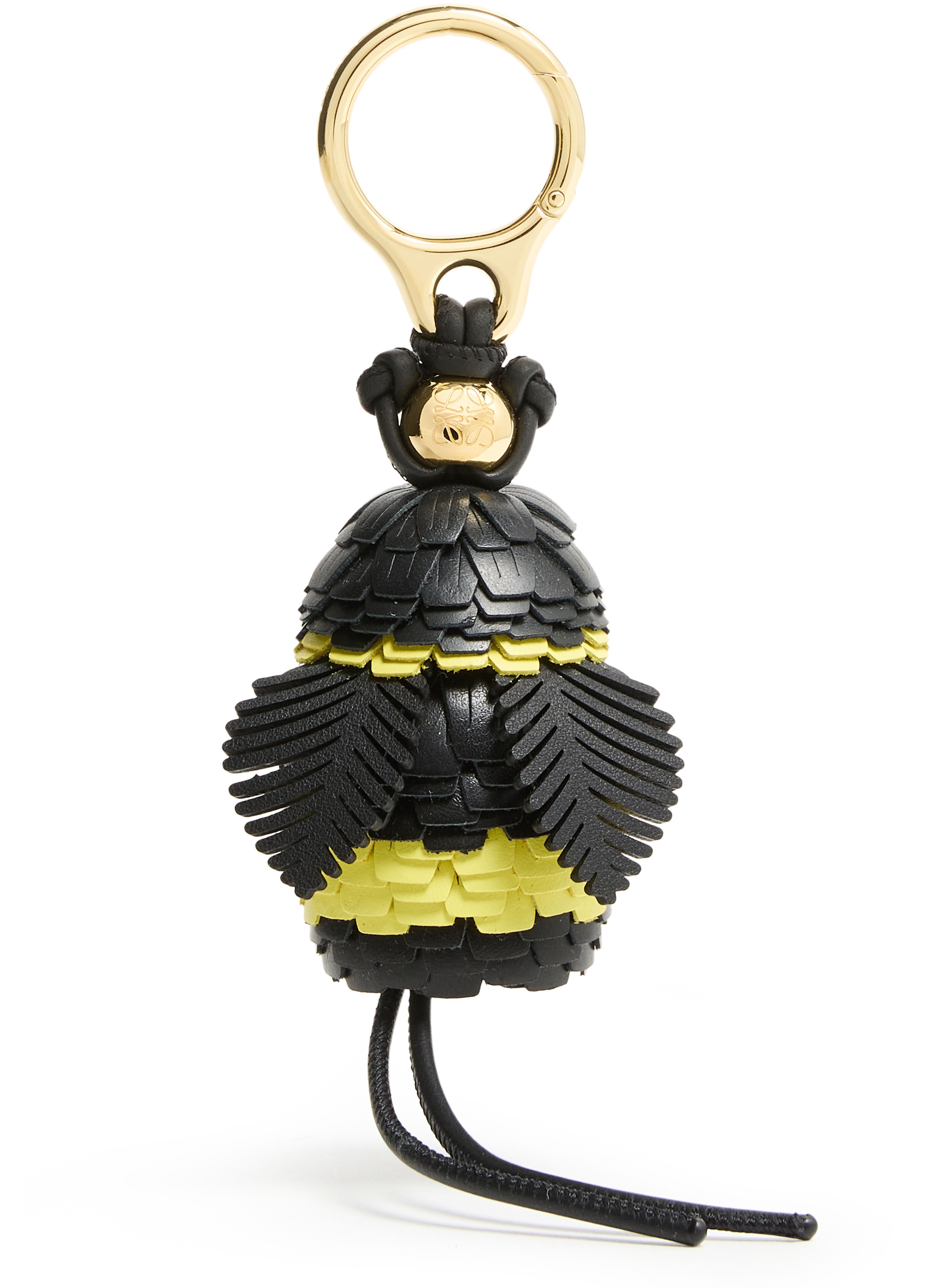 Classic calfskin honey bee bag charm thumbnail 3